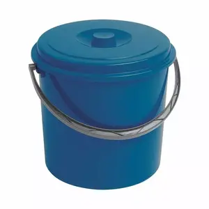 Plastic bucket with lid Curver 235239, 12 L, blue