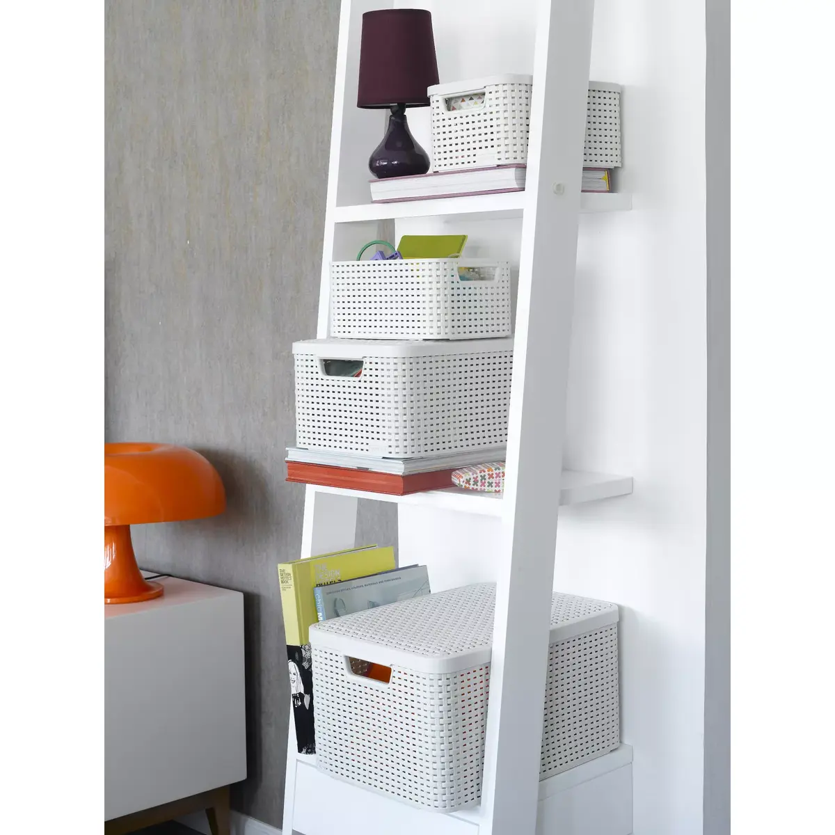 Uzglabāšanas grozs Curver Style S Rattan Cream Photo 4
