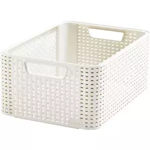 Storage basket Curver Style M Rattan Cream 386x287x170 mm