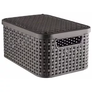 Storage box with lid Curver Style S 29.1×19.8×14.2 cm dark brown