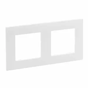 Legrand 2-remelis baltas (modelis 863192) — balta divu modulu vāciņa plāksne