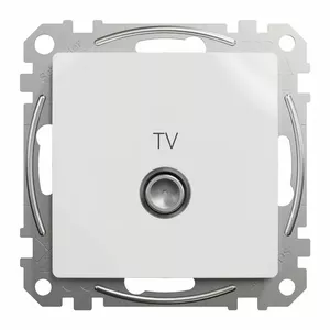 TV socket Schneider Electric SDD111471 white — coaxial outlet for television