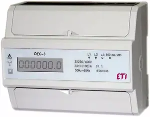 Modular Electricity Meter ETI DEC-3 — 3-phase modular meter (model DEC-3)