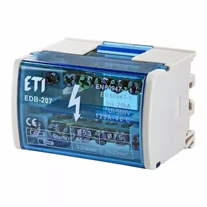 ETI EDB-207 Distribution Block, 2x7, 100A, 500V