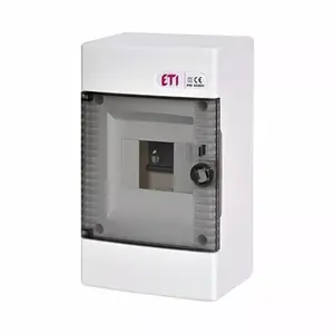 Распределительный щит ETI ECT4PT на 4 модуля для накладного монтажа с прозрачной дверцей