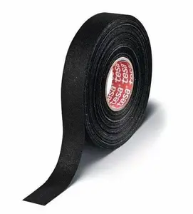 Tesa 51006 auduma izolācijas lente, melna, karstumizturīga 150°C, 25m x 19mm