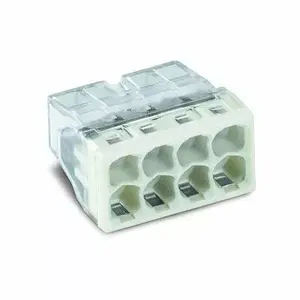 Wago 2273-208/5 Compact PUSH WIRE Connector Block, 8-Port, 2.5mm², 24A, Grey