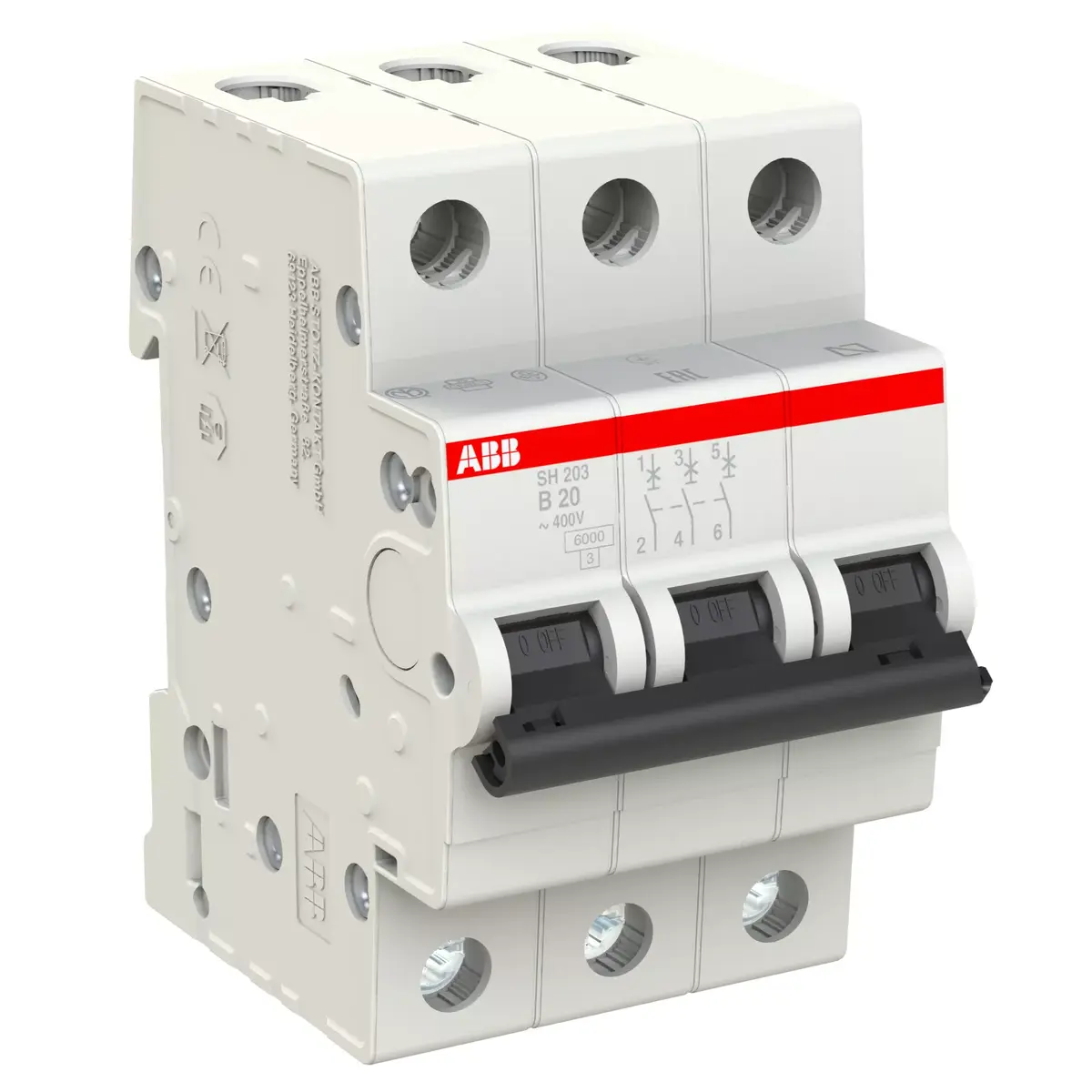ABB SH203-B20 Miniature Circuit Breaker 3-Pole 20A Photo 4