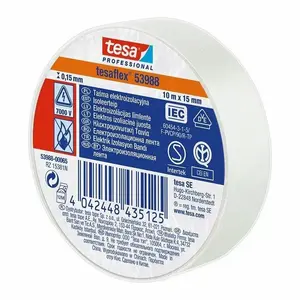 Tesa Tesaflex 53988 elektroizolācijas lente, 15 mm x 10 m, balta