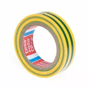Tesa Tesaflex 53988 izolācijas lente, zaļa-dzeltena, 19 mm x 20 m