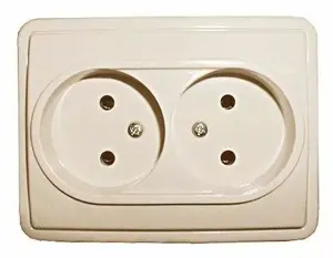 VILMA LX Double Socket, Recessed, Beige