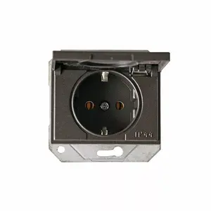 VILMA Flush-Mounted Socket, IP44, Anthracite, Without Frame