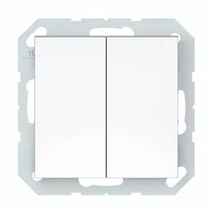 VILMA P510-020-12 QR1000 2-Gang Light Switch, White
