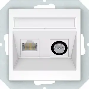 VILMA TV+COMP TVL/KLRJ45-16E2-02QR1000 Socket White