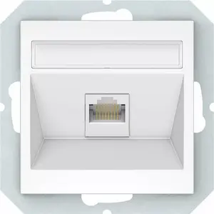 VILMA QR1000 1-Gang RJ45 Computer Socket White