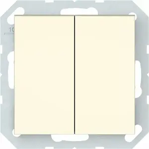 VILMA P510-020-02 QR1000 2-Gang Switch, Ivory
