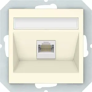 VILMA 1-Gang RJ45 Computer Socket, Ivory, KLRJ45-16E2-02