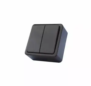 Двухклавишный выключатель VILMA P510-020V, антрацит, пластик
