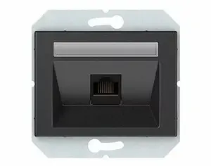 VILMA XP Flush-Mounted Data Socket, Black