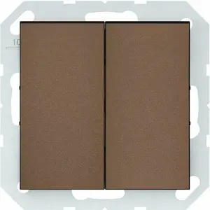 VILMA P510-020-02 QR 1000 2-Gang Switch, Mocha