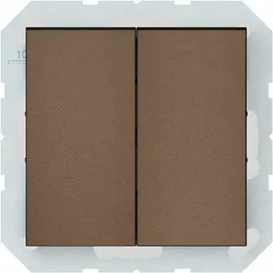 VILMA Two-Way 2-Gang Switch, Mocha, P(6+6) QR