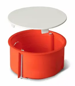 Sadales kaste ELEKTROPLAST 0204 PO-70F iebūvei gipskartonā, oranža, modelis 0204-00