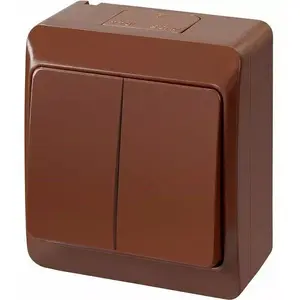 Electrical switch ELEKTROPLAST SWITCH HERMES 0332-06 brown — single-pole wall switch