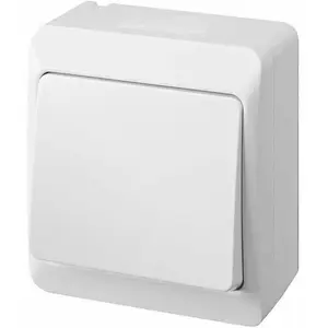 Two-way wall switch ELEKTROPLAST 0331-02, white, IP44