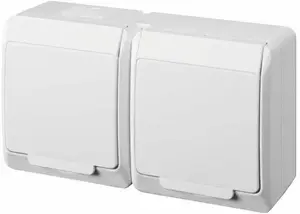 Розетка ELEKTROPLAST HERMES 0325-02, встраиваемая, белая