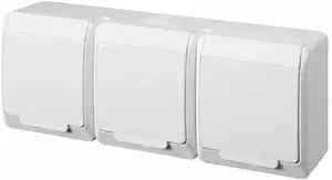 Розетка настенная ELEKTROPLAST HERMES 0326-02, белая, одинарная