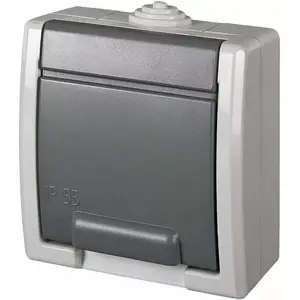 Socket outlet ELEKTROPLAST 1244-10 — PLUG SOCKET AQUANT 1244-10 GREY