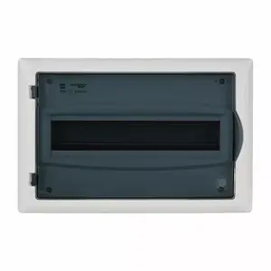 Распределительный щит ELEKTROPLAST ECONOMIC BOX1X12 PE+N встраиваемый дымчатый — 1×12 модулей, клеммы PE и N