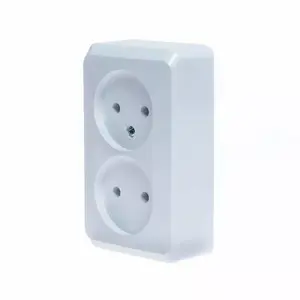Kontaktligzda Schneider Electric WDE001040 baltā dubultā sienas