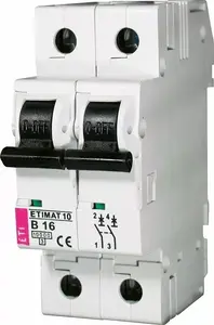 ETI ETIMAT10 C 16A 2-Pole Miniature Circuit Breaker