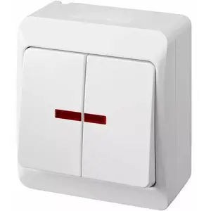 Wall switch ELEKTROPLAST SWITCH HERMES 0342-02 white — single rocker, flush-mounted