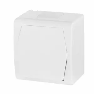 Sienas slēdzis ELEKTROPLAST HERMES 2 1003-00 balts — viena poga