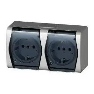 Plug Socket ELEKTROPLAST HERMES 2 01025-01 White