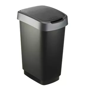 rotho Twist 25 L rectangular polypropylene storage container — 25 L, 476×333×252 mm, black