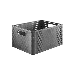 Rotho Country Storage Basket Rectangular Anthracite