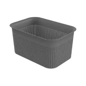 Storage box Rotho Brisen rectangular plastic 4.5 L anthracite, 180×262 mm
