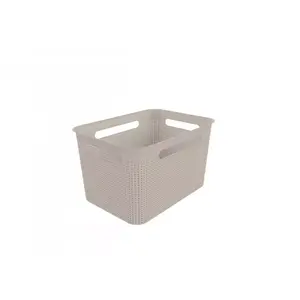 Uzglabāšanas kaste Rotho Brisen taisnstūra plastmasas 16 L, kapučīno, 262×360 mm