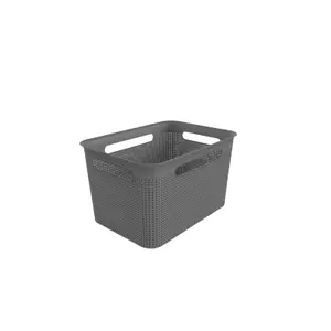 Storage box Rotho Brisen 16 L rectangular plastic anthracite, 262×360 mm