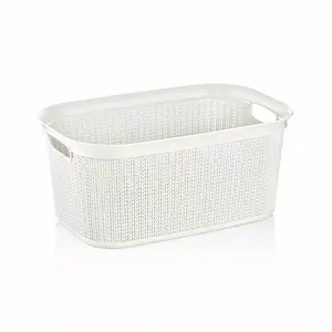 Veļas grozs UCSAN M-080 Knit 38L, balts