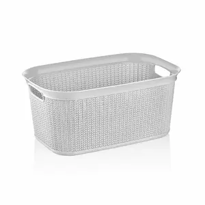 UCSAN M-080 Knit veļas grozs 38L, ledus pelēks
