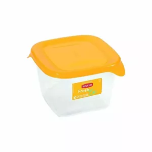 Food container square 0,45L Fresh&Go yellow