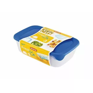 Набор пищевых контейнеров Curver Fresh&Go синий — 2 л и 1 л, 3 шт.