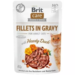 Влажный корм для кошек Brit Fillets с уткой в соусе, пауч 85 г