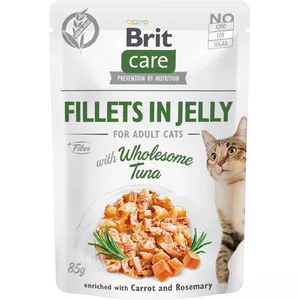 Влажный корм для кошек Brit Fillets in Jelly — тунец, 85 г