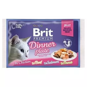 Brit Premium Cat Jelly Fillet Dinner Plate 4x85g