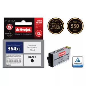Ink cartridge ActiveJet AH-364BCX compatible for HP 364XL, Black, Pigment 20 ml, High (XL) yield, refurbished premium